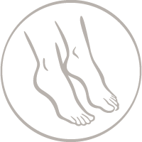 Symbol Fußpflege – gepflegtes Fußpaar